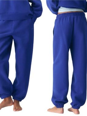 NEW!!! ARITZIA Mega Fit  SWEATFLEECE Cozy Fleece Joggers in Cobalt Blue - Size M